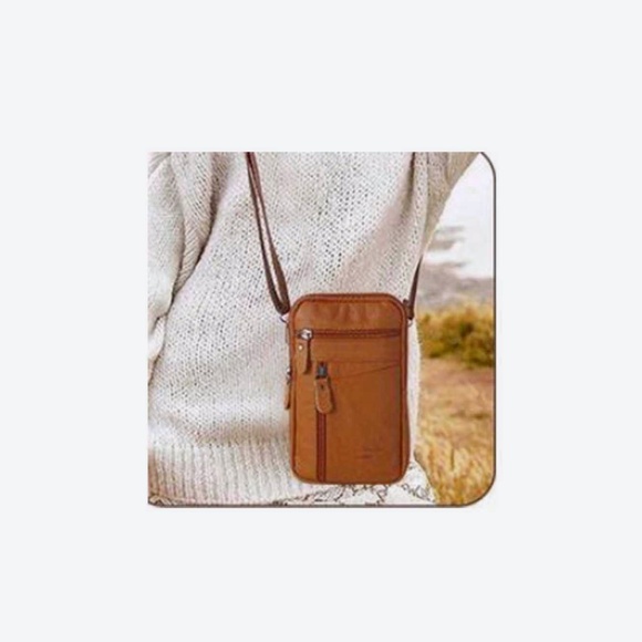 Leather Phone Bag Brown - Picture 4 of 8